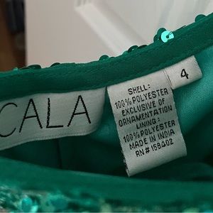 Scala emerald green beaded gown